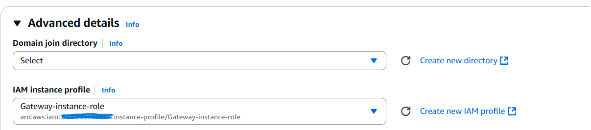 Subnet and IAM Role configuration