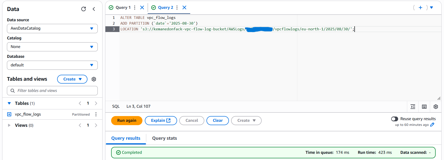 Amazon Athena Add Partition Query