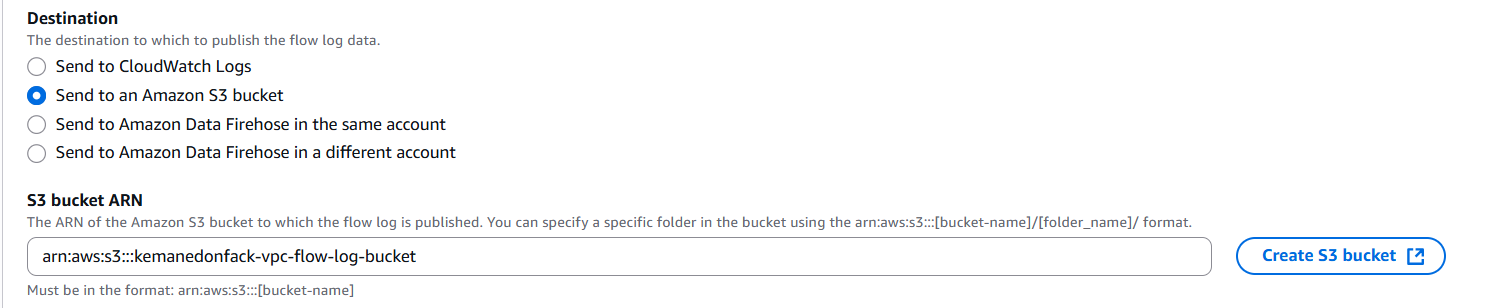 Enable VPC Flow Logs via the Console